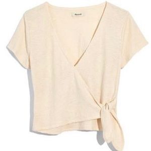 Madewell Texture and Thread Wrap Tie Top